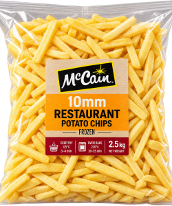 McCain 10mm Restaurant Potato Chips, Frozen (2.5kg)