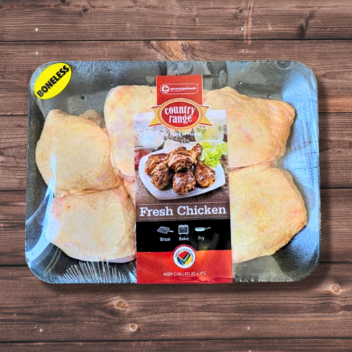 Country Range 6 Piece Chicken Boneless Thighs - Fresh/Frozen (±550g)
