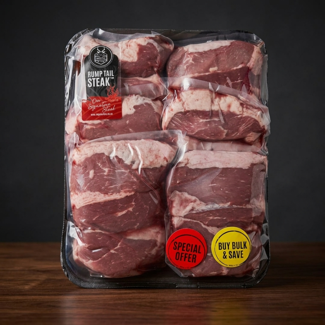 Beef Rump Tail Steak Bulk Pack (±3kg)