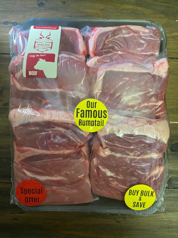 Beef Rump Tail Steak Bulk Pack (±3.2kg) Impala Vleis Brits™