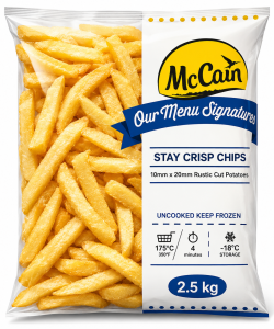 Mccain Stay Crisp Chips Rustic, Frozen (2.5kg)