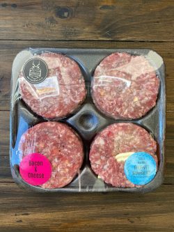 Burger Patties - 8 x 100g Gourmet Bacon & Cheese