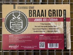 Alternative view of .Impala Braai Grid Stainless Steel Jumbo 400 x 500mm Height Adjustable