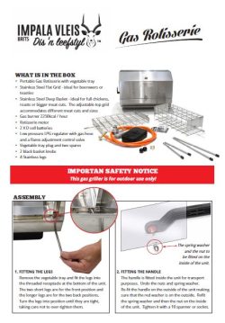 Impala Mini Spit Gas Rotisserie (W:50.5cm - D:42.5cm - H:40cm) - Image 6