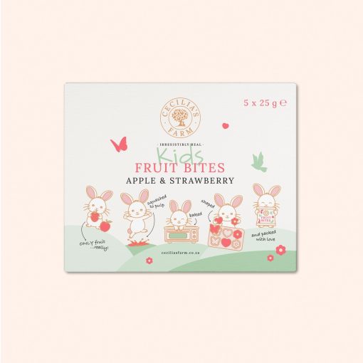 Cecilia's Farm Apple & Strawberry Kids Fruit Bites (5 x 25g)