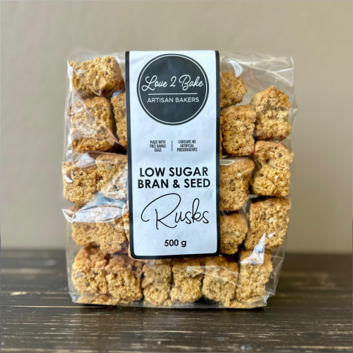 Love2Bake Low Sugar Bran & Seed Rusks 500g