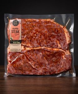 Beef Rump Slices with Pepper Steak Rub (2 x 500g)