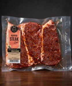Beef Sirloin Slices with Pepper Steak Rub (4 x 250g)