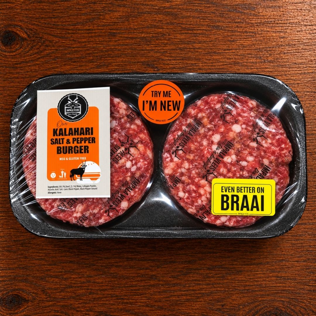 Burger Patties - 4 x 165g Kalahari Salt & Pepper