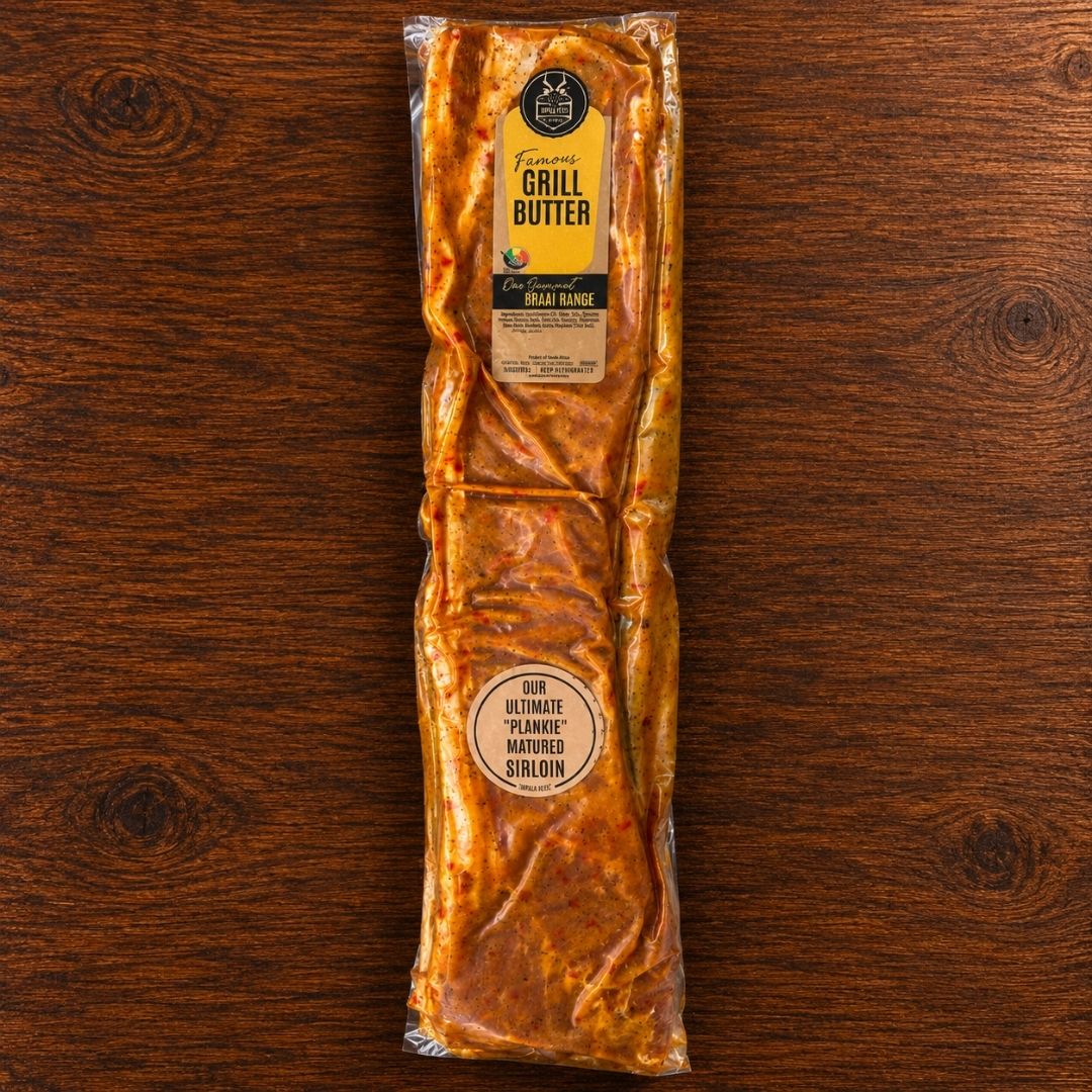 Plankie Braai Long Cut Beef Sirloin - Grill Butter (±1kg)